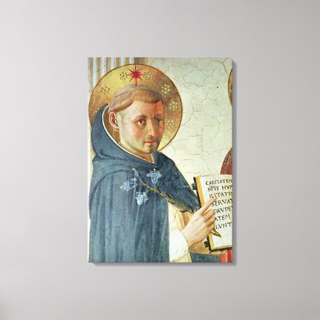 The Madonna delle Ombre, detail of St. Dominic Canvas Print (Front)