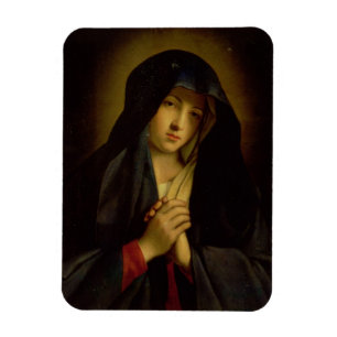 The Madonna in Sorrow (oil on canvas) Magnet