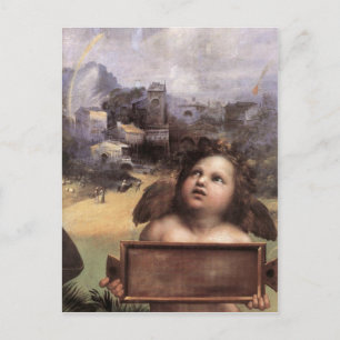 The Madonna of Foligno in detail postcard