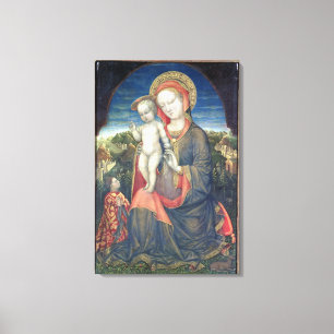 The Madonna of Humility adored by Leonello d'Este Canvas Print