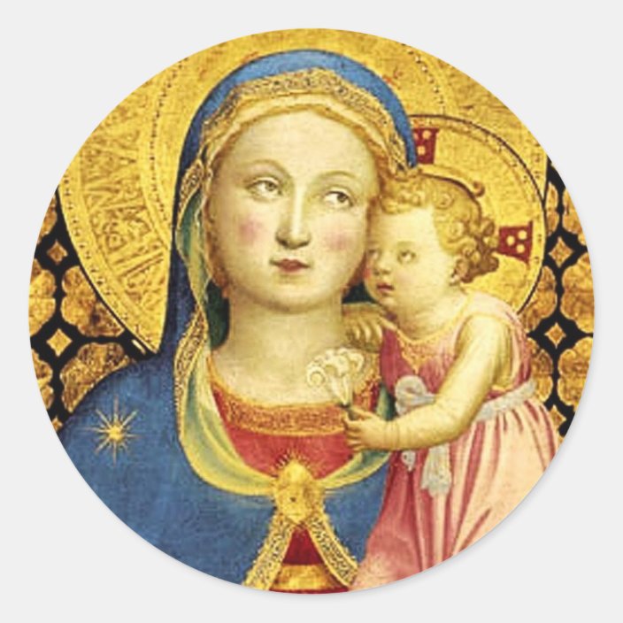 The Madonna of Humility Stickers by Fra Angelico Zazzle