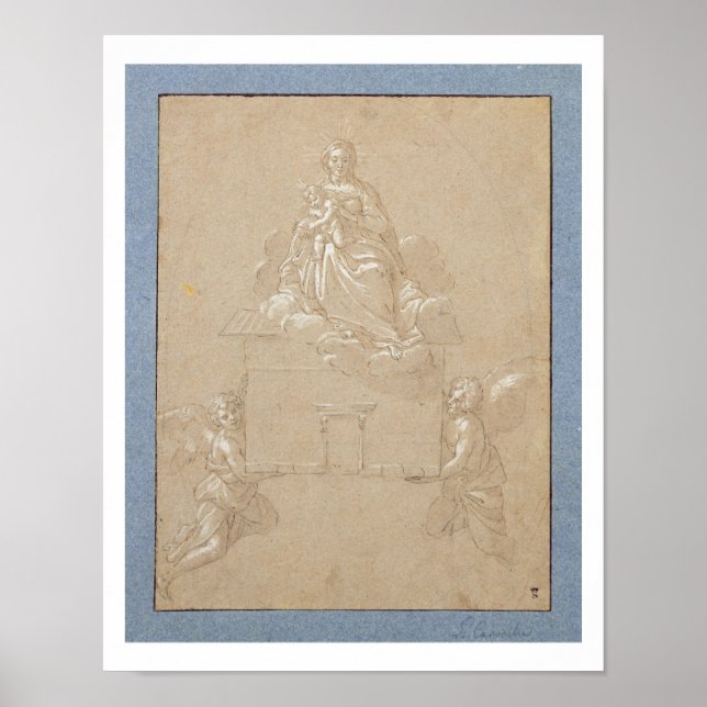 The Madonna of Loreto (pen and ink) Poster (Front)