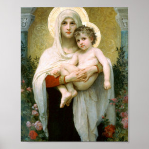 The Madonna Of Roses William Adolphe Bouguereau Poster