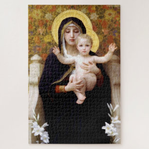The Madonna of the Lilies (by William Bouguereau) Jigsaw Puzzle