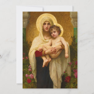 The Madonna of the Roses by William Bouguereau Invitation