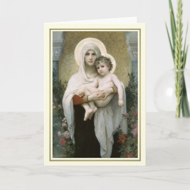 The Madonna of the Roses Holiday Card (Front)
