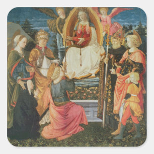 The Madonna of the Sacred Girdle, 1456 (tempera on Square Sticker