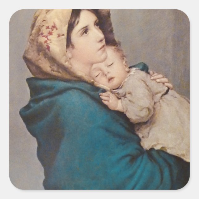 The Madonna Of The Streets By Roberto Ferruzzi Square Sticker (Front)