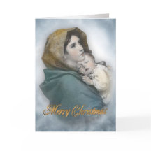 The Madonna religious card Christmas nativity