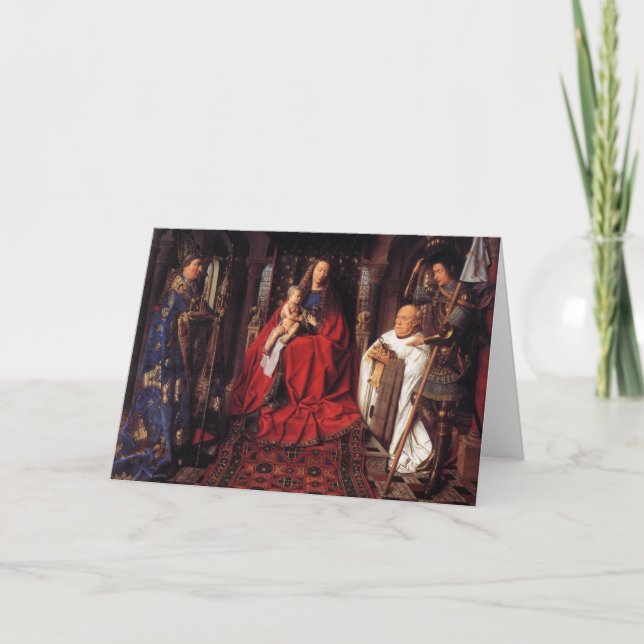 The Madonna with Canon van der Paele, Jan van Eyck Holiday Card (Front)