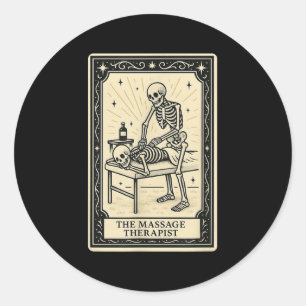 The Mage Therast Tarot Card - Halloween Soky Gothi Classic Round Sticker