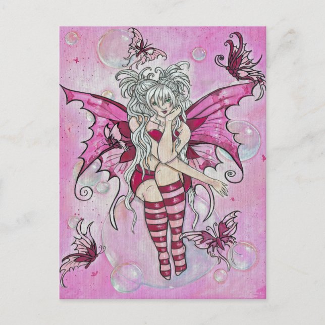 "The Magenta Fairy" postcard (Front)