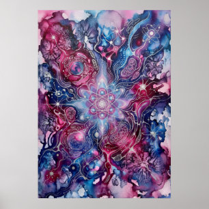 The Magenta Starseed Spirit Bloom Wall Art