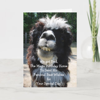 The Magic Birthday Horse Card