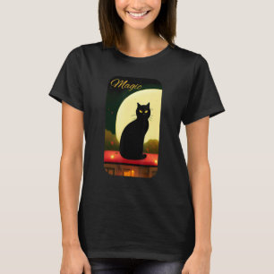 The Magic Black Cat on the Moon tee, Chat Noir Aes T-Shirt