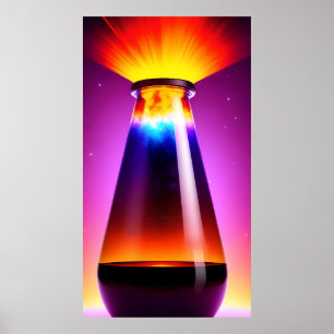 The Magic Bottle   Lava lamp   Gradient   AI Poster