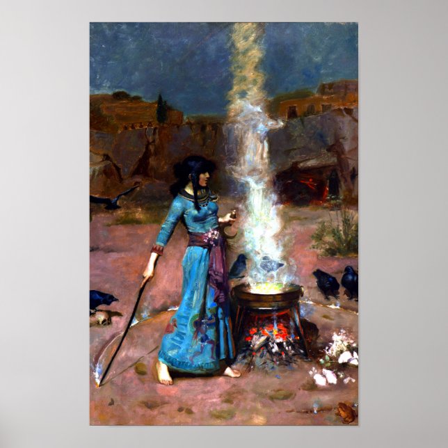 The Magic Circle John William Waterhouse Art Poster (Front)