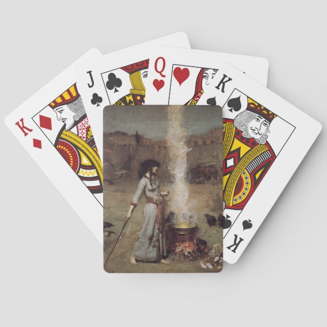 The Magic Circle [John William Waterhouse] Playing Cards (Back)