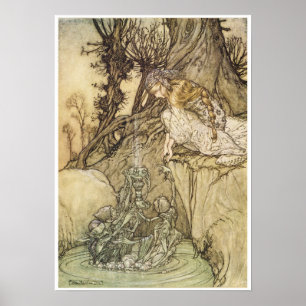 The Magic Cup, Vintage Fantasy Art Poster