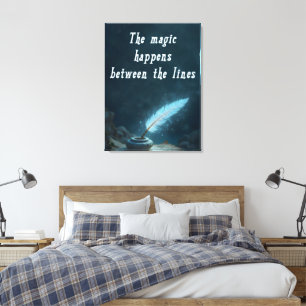 "The magic happens between the lines" Canvas Print