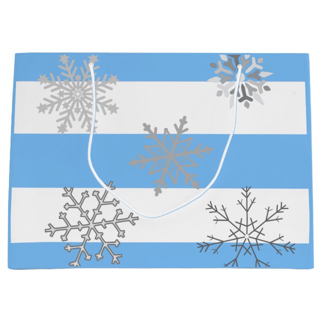 The Magic of a First Snow on a Large Gift Bag (Front)