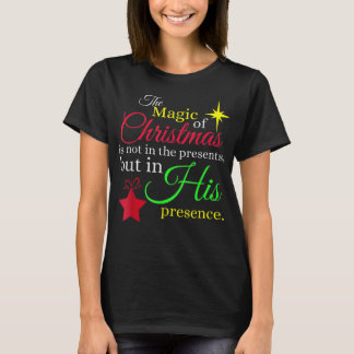 THE MAGIC OF CHRISTMAS Christian Jesus Birth T-Shirt