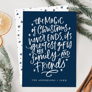 The Magic of Christmas Navy Non-Photo Holiday Card