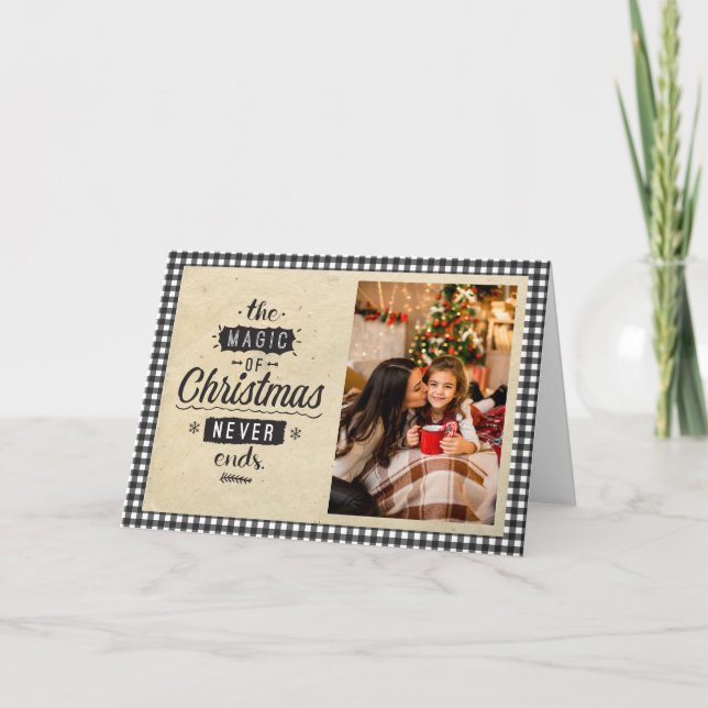 The Magic of Christmas Never Ends Personalised Card (Front)