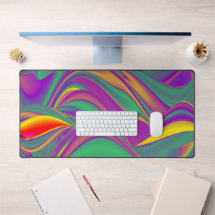 The Magic of Colors Abstract 3D Rainbowart Desk Mat