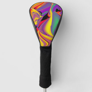 The Magic of Colors Abstract 3D Rainbowart Golf Head Cover