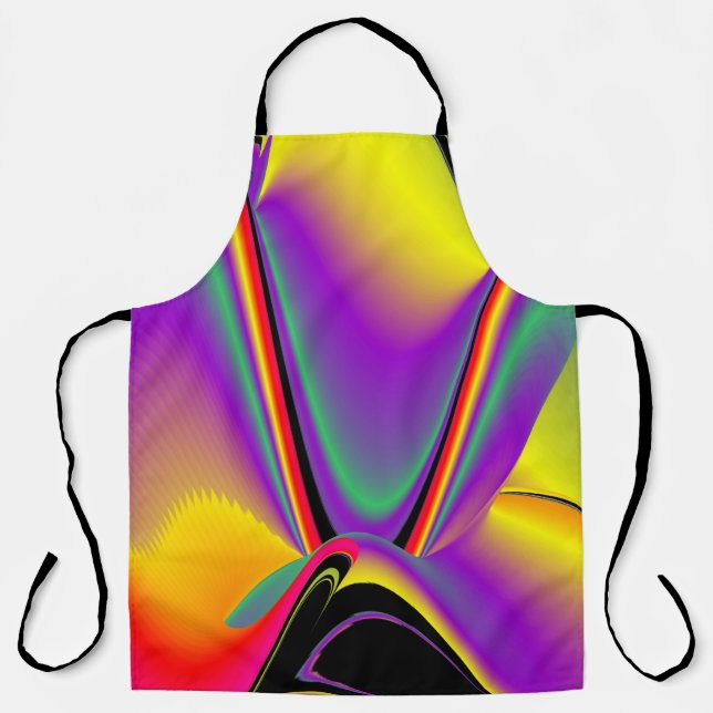 The Magic of Colours , Abstract 3D Rainbowart Apron (Front)