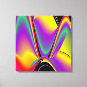 The Magic of Colours Abstract 3D Rainbowart Canvas Print