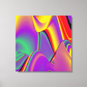 The Magic of Colours Abstract 3D Rainbowart Canvas Print