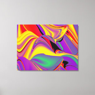 The Magic of Colours Abstract 3D Rainbowart Canvas Print