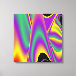 The Magic of Colours Abstract 3D Rainbowart Canvas Print