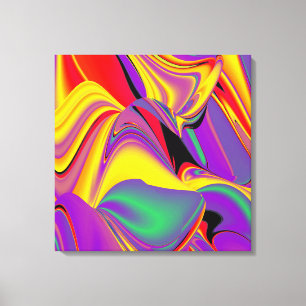 The Magic of Colours Abstract 3D Rainbowart Canvas Print