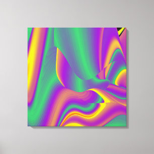 The Magic of Colours Abstract 3D Rainbowart Canvas Print