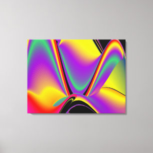 The Magic of Colours Abstract 3D Rainbowart Canvas Print