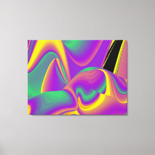 The Magic of Colours Abstract 3D Rainbowart Canvas Print