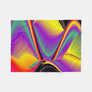 The Magic of Colours Abstract 3D Rainbowart Fleece Blanket