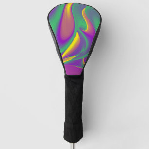 The Magic of Colours Abstract 3D Rainbowart Golf Head Cover