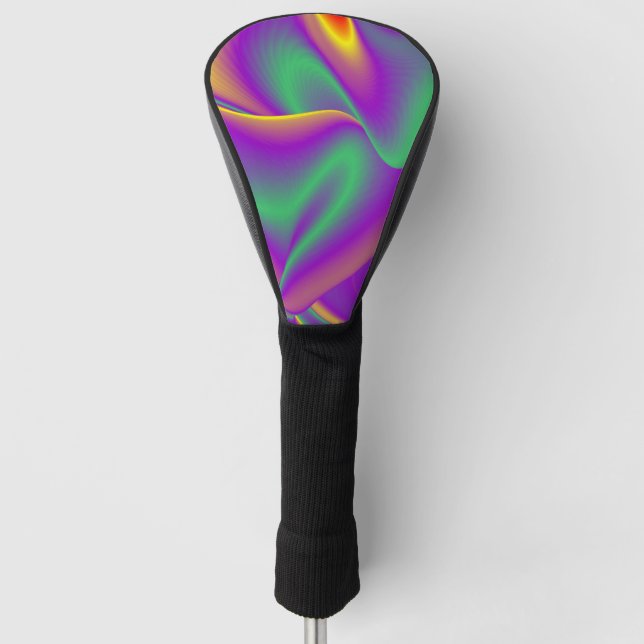 The Magic of Colours Abstract 3D Rainbowart Golf Head Cover (Front)