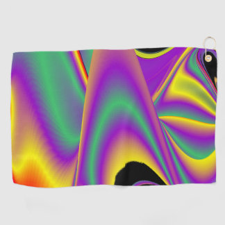 The Magic of Colours Abstract 3D Rainbowart Golf Towel
