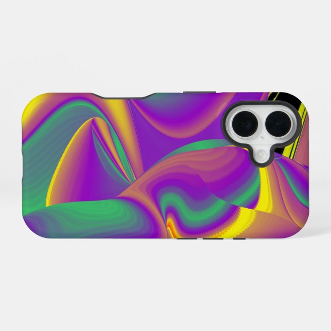 The Magic of Colours Abstract 3D Rainbowart iPhone 16 Case (Back Horizontal)