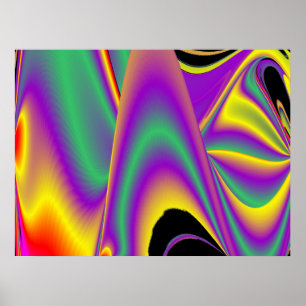 The Magic of Colours Abstract 3D Rainbowart Poster