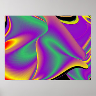 The Magic of Colours Abstract 3D Rainbowart Poster