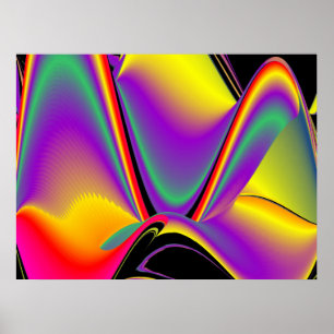 The Magic of Colours Abstract 3D Rainbowart Poster