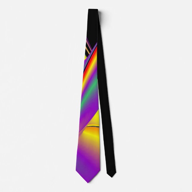 The Magic of Colours , Abstract 3D Rainbowart Tie (Front)