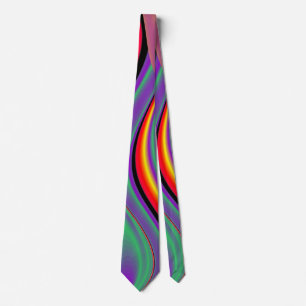 The Magic of Colours , Abstract 3D Rainbowart Tie