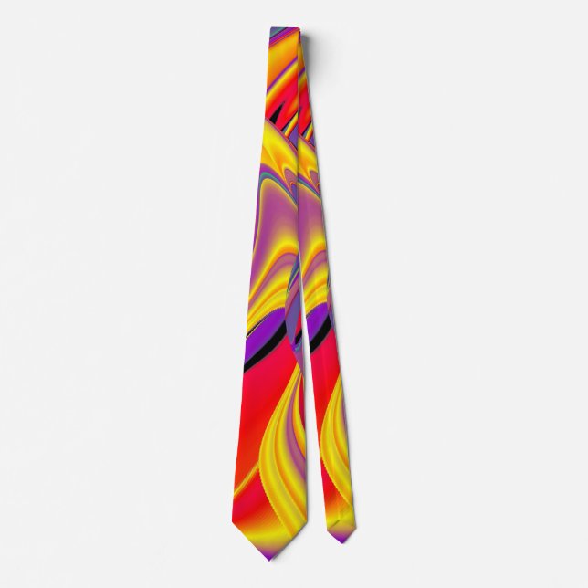 The Magic of Colours , Abstract 3D Rainbowart Tie (Front)
